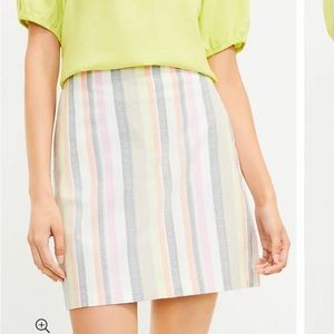 Loft, Striped Pocket Shift Skitlrt